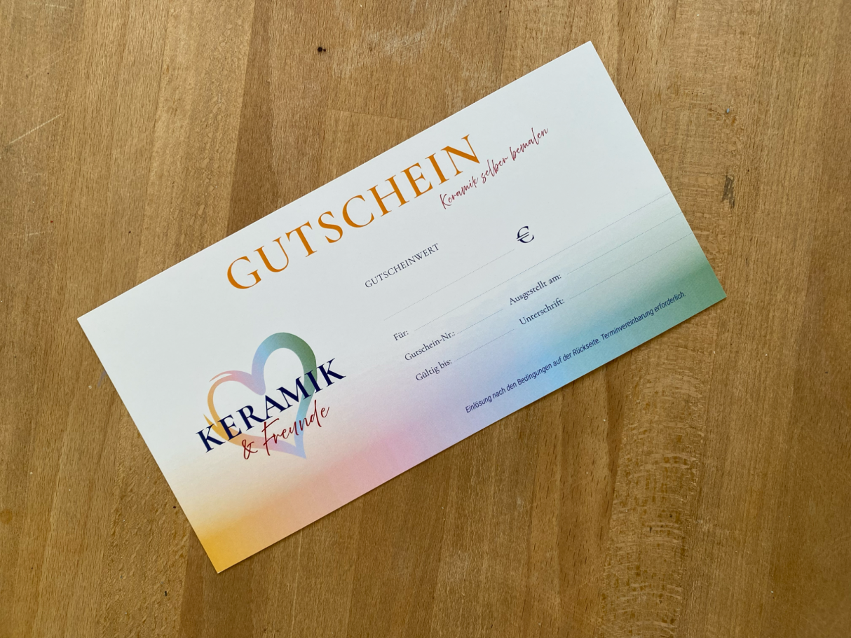 schön gestaltete Gutschein-Vorderseite